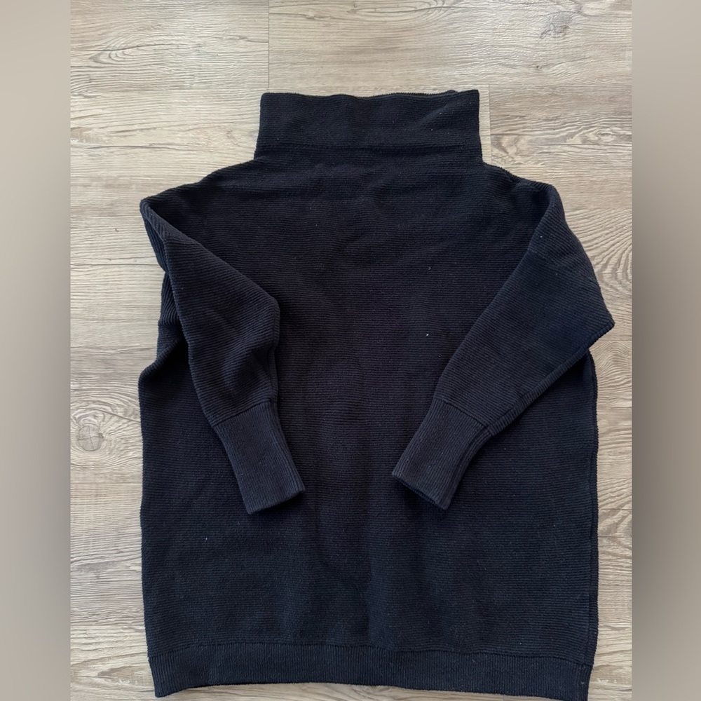 Free People Black Cowl Neck Sweater